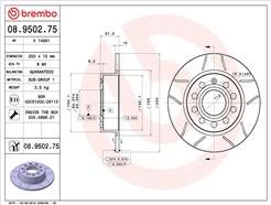 BREMBO 08.9502.75