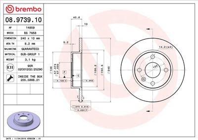 BREMBO 08.9739.10 EAN: 8020584973912.