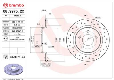 BREMBO 08.9975.2X EAN: 8020584217771.