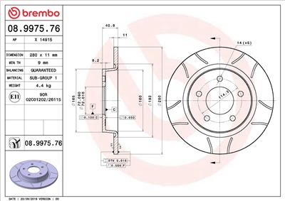 BREMBO 08.9975.76 EAN: 8020584237939.