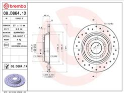 BREMBO 08.D864.1X