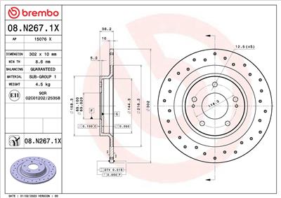 BREMBO 08.N267.1X EAN: 8020584322826.