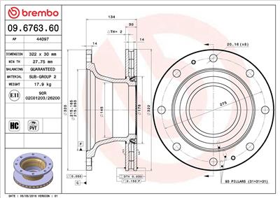 BREMBO 09.6763.60 EAN: 8020584676363.