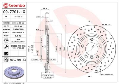 BREMBO 09.7701.1X EAN: 8020584212509.