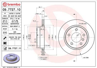 BREMBO 09.7727.11 EAN: 8020584025468.