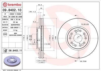 BREMBO 09.8402.11 EAN: 8020584034637.