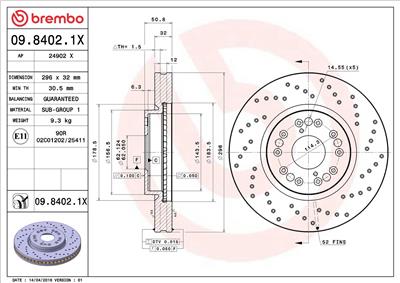 BREMBO 09.8402.1X EAN: 8020584217702.