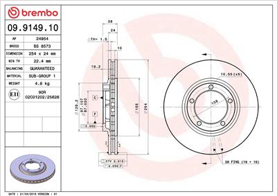 BREMBO 09.9149.10 EAN: 8020584914915.