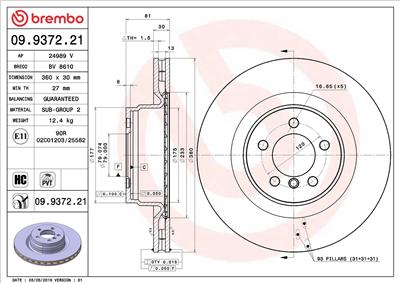 BREMBO 09.9372.21 EAN: 8020584014493.