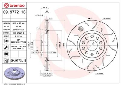 BREMBO 09.9772.1S