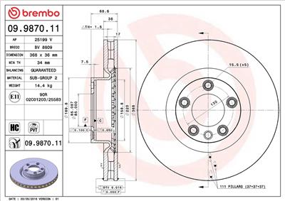 BREMBO 09.9870.11 EAN: 8020584987018.