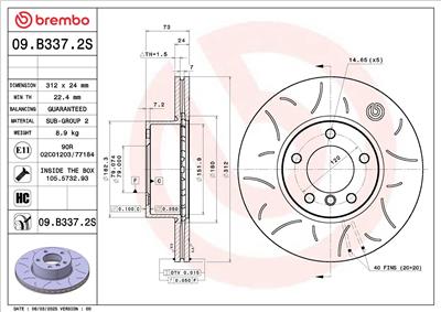 BREMBO 09.B337.2S