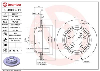 BREMBO 09.B338.11 EAN: 8020584217825.