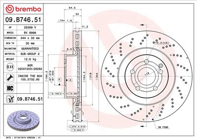 BREMBO 09.B746.51 EAN: 8020584038321.