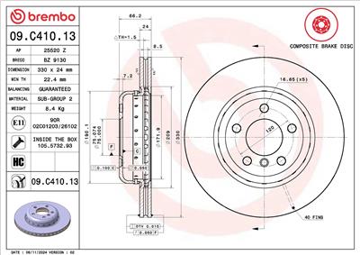 BREMBO 09.C410.13 EAN: 8020584039342.