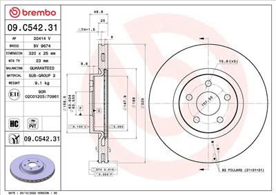BREMBO 09.C542.31
