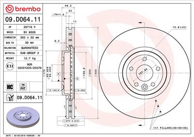 BREMBO 09.D064.11 EAN: 8020584234617.