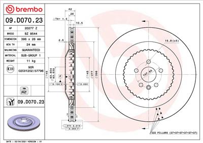 BREMBO 09.D070.23 EAN: 8020584316344.