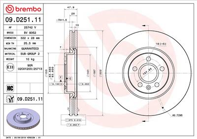 BREMBO 09.D251.11 EAN: 8020584234655.