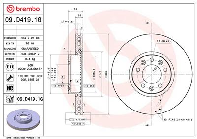 BREMBO KT 10 049 EAN: 8432509503911.