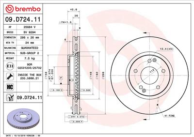 BREMBO 09.D724.11 EAN: 8020584316337.