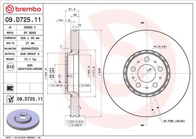 BREMBO 09.D725.11 EAN: 8020584234716.