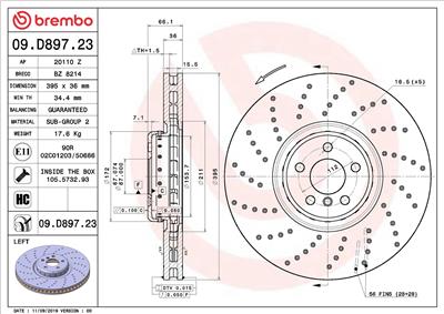 BREMBO 09.D897.23 EAN: 8020584238271.