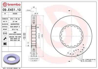 BREMBO 09.E451.10