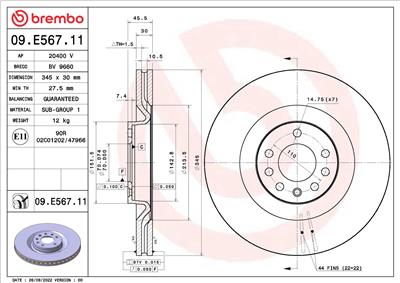 BREMBO 09.E567.11 EAN: 8020584321508.