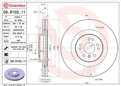 BREMBO 09.R103.11 EAN: 8020584014868.