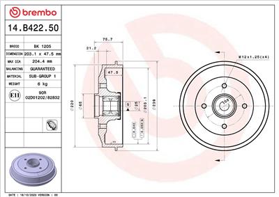 BREMBO 14.B422.50