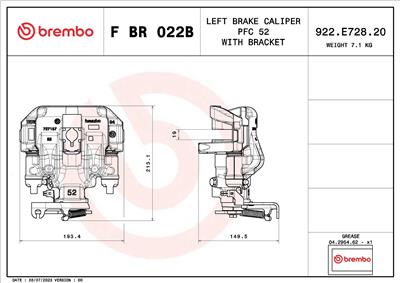 BREMBO F BR 022B EAN: 8020584548264.