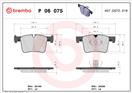 BREMBO P 06 075 - Sada brzdových destiček, vždy 4 kusy v sadě