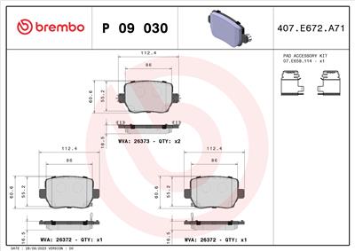 BREMBO P 09 030 EAN: 8020584122785.
