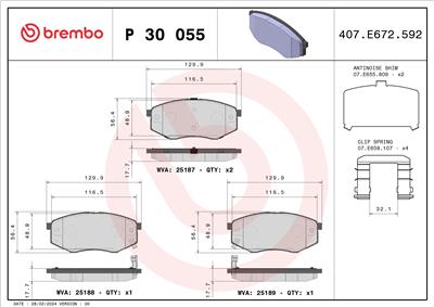 BREMBO P 30 055X EAN: 8020584121610.