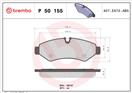 BREMBO P 50 155 - Sada brzdových destiček, vždy 4 kusy v sadě
