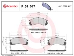 BREMBO P 54 017