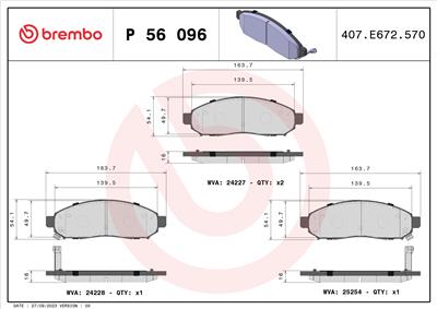 BREMBO P 56 096 Číslo výrobce: 24228. EAN: 8020584110768.