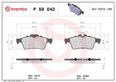 BREMBO P 59 042X EAN: 8020584121696.
