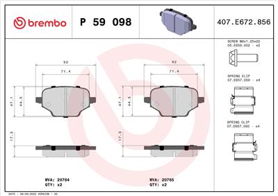 BREMBO P 59 098 EAN: 8020584116630.