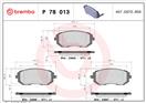 BREMBO P 78 013 - Sada brzdových destiček, vždy 4 kusy v sadě