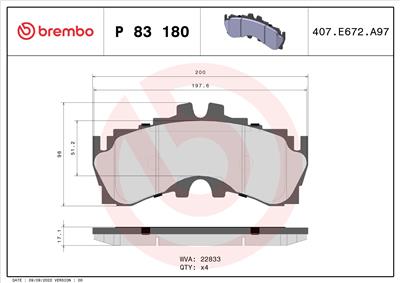 BREMBO P 83 180 EAN: 8020584119990.