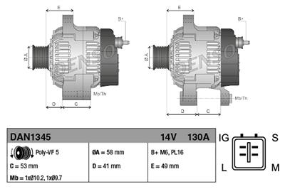 DENSO DAN1345 EAN: 8717613055434.