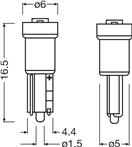 OSRAM 2723DWP-2BL - Žárovka, osvětlení přístrojů