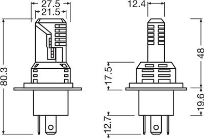 OSRAM 64193DWESY-2HB Číslo výrobce: H4 LED / H19 LED. EAN: 4062172398077.