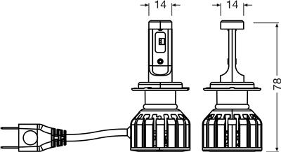 OSRAM 64210DWNBST-2HB Číslo výrobce: H7 LED.