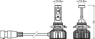OSRAM 9145DWNBSM-2HB Číslo výrobce: H10 LED. EAN: 4062172410250.
