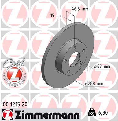 ZIMMERMANN 100.1215.20 EAN: 4250238764724.