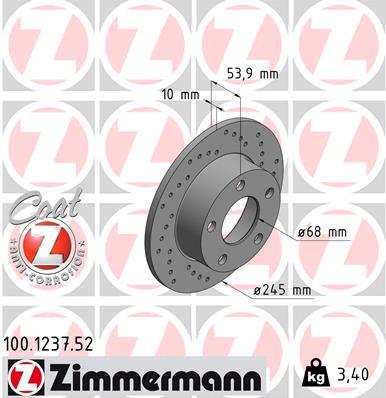 ZIMMERMANN 100.1237.52 EAN: 4250238749011.