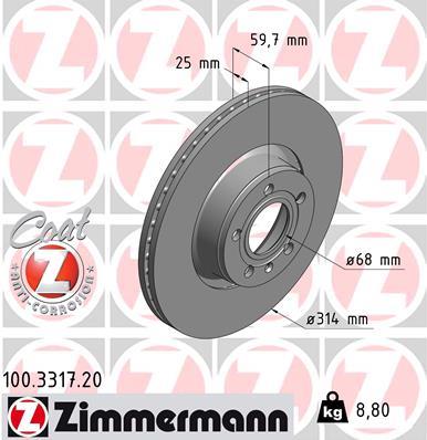ZIMMERMANN 100.3317.20 EAN: 4250238718284.